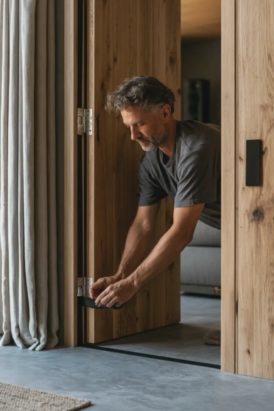 homem-aplicando-fita-vedante-de-borracha-na-porta-para-vedacao-acusticaeficiente Acústica e isolamento para sua sala de cinema em casa sem obras homem-aplicando-fita-vedante-de-borracha-na-porta-para-vedacao-acusticaeficiente Acústica e isolamento para sua sala de cinema em casa sem obras