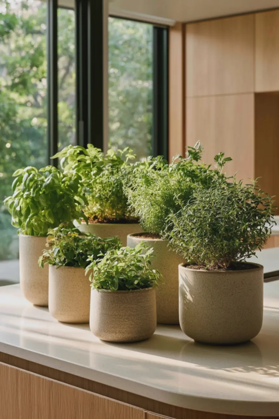 horta-de-cozinha-organizada-com-vasos-de-ceramica-fosca-em-bancada-de-quartzobranco Vasos, bancadas e luz: o trio que garante uma horta de cozinha prática e organizada horta-de-cozinha-organizada-com-vasos-de-ceramica-fosca-em-bancada-de-quartzobranco Vasos, bancadas e luz: o trio que garante uma horta de cozinha prática e organizada