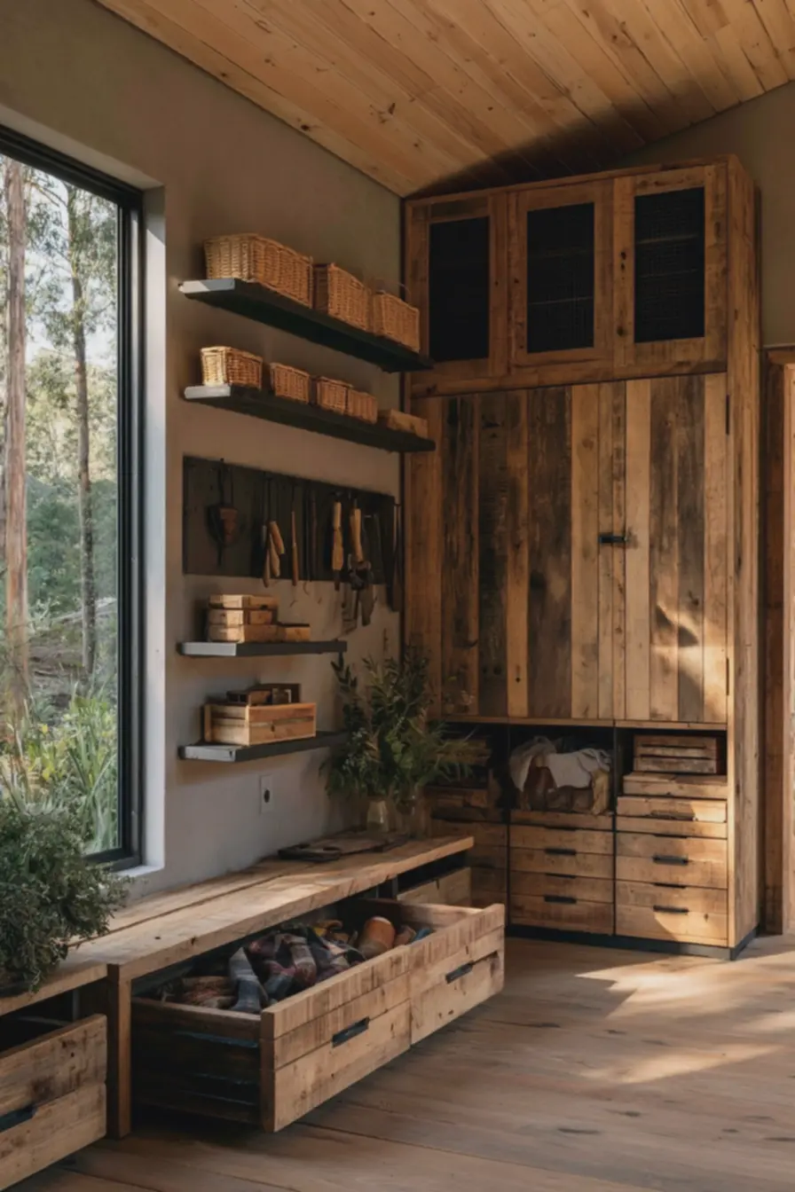 interior-de-casinha-pequena-de-sitio-com-aproveitamento-vertical-em-prateleirasde-ferro-escuro-e-madeira-clara Aproveitamento vertical e móveis sob medida para casinhas pequenas de sítio interior-de-casinha-pequena-de-sitio-com-aproveitamento-vertical-em-prateleirasde-ferro-escuro-e-madeira-clara Aproveitamento vertical e móveis sob medida para casinhas pequenas de sítio