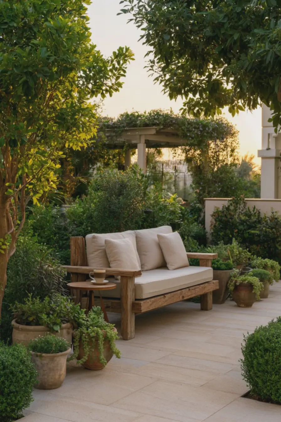 jardim-residencial-com-banco-de-madeira-rustico-e-almofadas-claras-em-ambienteacolhedor-ao-entardecer O segredo das áreas externas que convidam a viver: ideias para um jardim que inspira e acolhe de verdade jardim-residencial-com-banco-de-madeira-rustico-e-almofadas-claras-em-ambienteacolhedor-ao-entardecer O segredo das áreas externas que convidam a viver: ideias para um jardim que inspira e acolhe de verdade