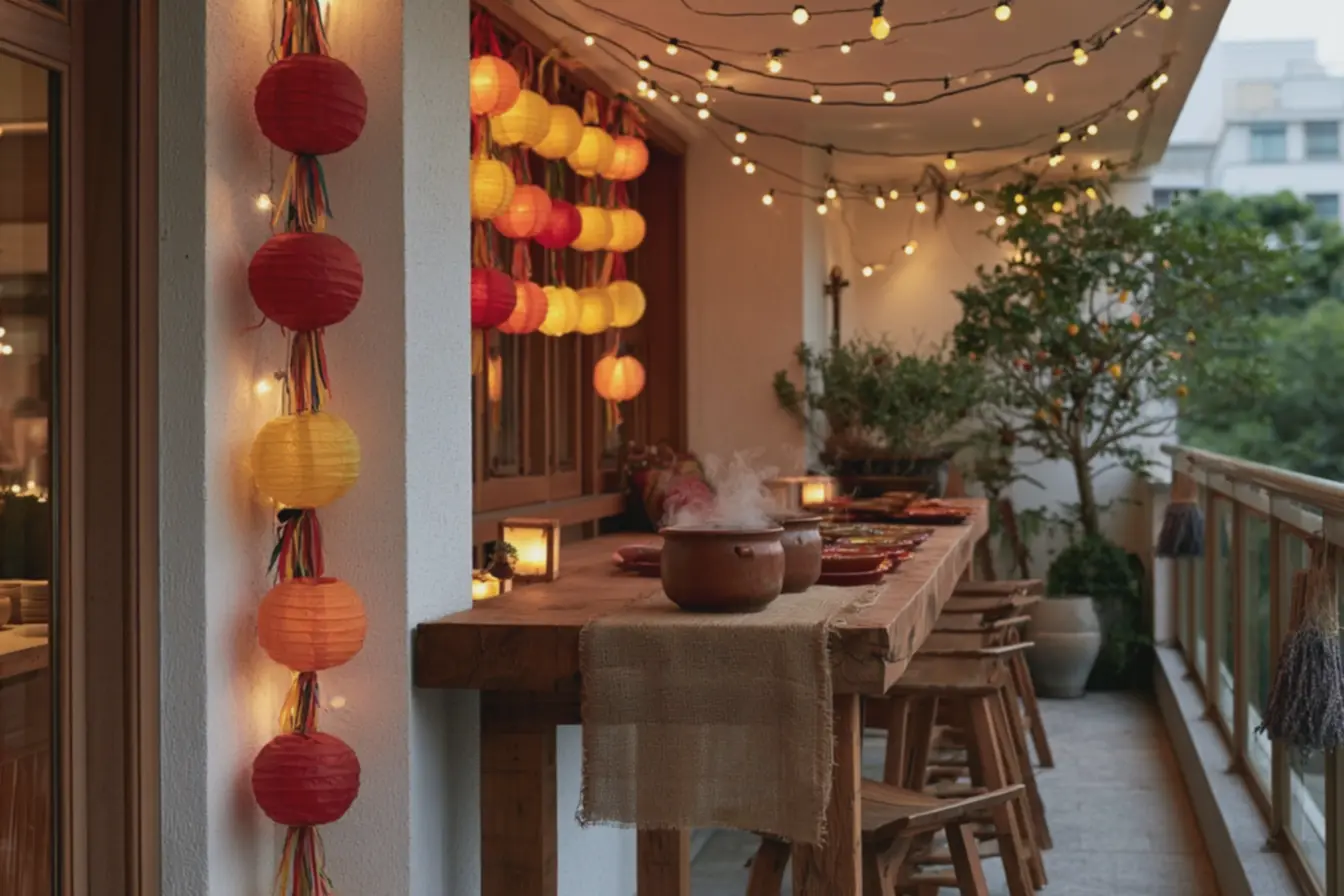 luz-indireta-quente-de-fios-com-pequenas-lampadas-amareladas-criando-atmosferaacolhedora-na-varanda-decorada Quermesse na varanda: decoração de festa junina compacta e cheia de estilo luz-indireta-quente-de-fios-com-pequenas-lampadas-amareladas-criando-atmosferaacolhedora-na-varanda-decorada Quermesse na varanda: decoração de festa junina compacta e cheia de estilo