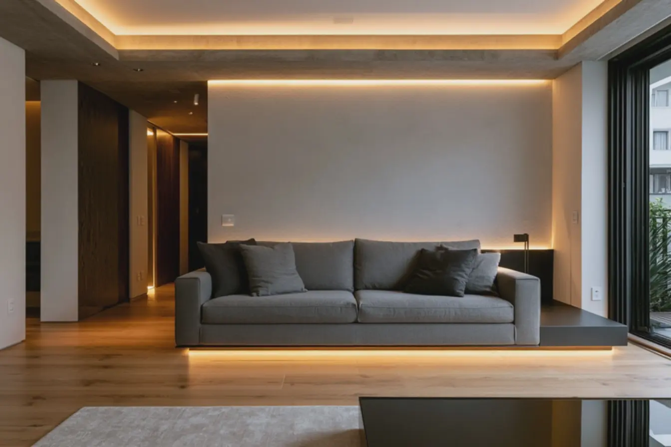 mesa-de-centro-com-superficie-espelhada-refletindo-luz-de-led-para-ampliarvisualmente-ambiente-compacto Iluminação em camadas: onde instalar LEDs para ampliar ambientes pequenos mesa-de-centro-com-superficie-espelhada-refletindo-luz-de-led-para-ampliarvisualmente-ambiente-compacto Iluminação em camadas: onde instalar LEDs para ampliar ambientes pequenos
