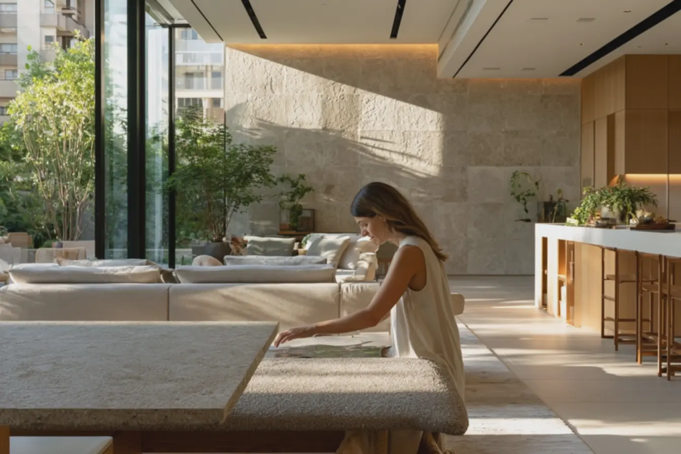 mesa-de-centro-com-superficie-tatil-contrastando-texturas-e-revelandoprofundidade-no-design-de-interiores Quando a cor não basta: texturas e acabamentos que dão vida a paredes e móveis mesa-de-centro-com-superficie-tatil-contrastando-texturas-e-revelandoprofundidade-no-design-de-interiores Quando a cor não basta: texturas e acabamentos que dão vida a paredes e móveis
