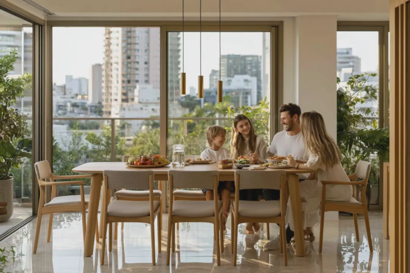 mesa-de-madeira-clara-com-cadeiras-confortaveis-de-altura-alinhada-e-encostosretos Melhores cadeiras para cada ambiente: escolhas que valorizam seu espaço e conforto mesa-de-madeira-clara-com-cadeiras-confortaveis-de-altura-alinhada-e-encostosretos Melhores cadeiras para cada ambiente: escolhas que valorizam seu espaço e conforto