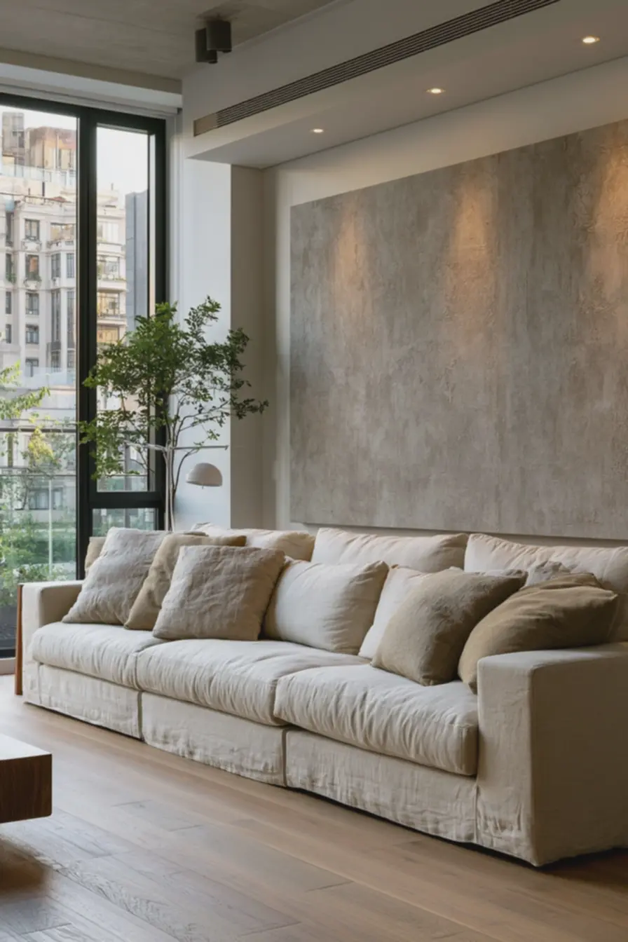 painel-adesivo-acetinado-criando-ponto-focal-na-parede-branca-ambienteorganizado-e-aconchegante-decoracao-aluguel Paredes sem furar: soluções visuais para personalizar apartamento alugado painel-adesivo-acetinado-criando-ponto-focal-na-parede-branca-ambienteorganizado-e-aconchegante-decoracao-aluguel Paredes sem furar: soluções visuais para personalizar apartamento alugado
