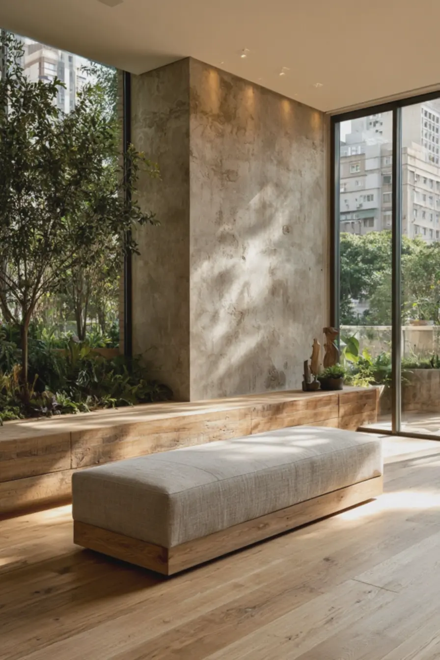 parede-principal-revestida-em-microcimento-acetinado-com-textura-detalhada-emsala-de-estar-iluminada-por-luz-natural Quando a cor não basta: texturas e acabamentos que dão vida a paredes e móveis parede-principal-revestida-em-microcimento-acetinado-com-textura-detalhada-emsala-de-estar-iluminada-por-luz-natural Quando a cor não basta: texturas e acabamentos que dão vida a paredes e móveis