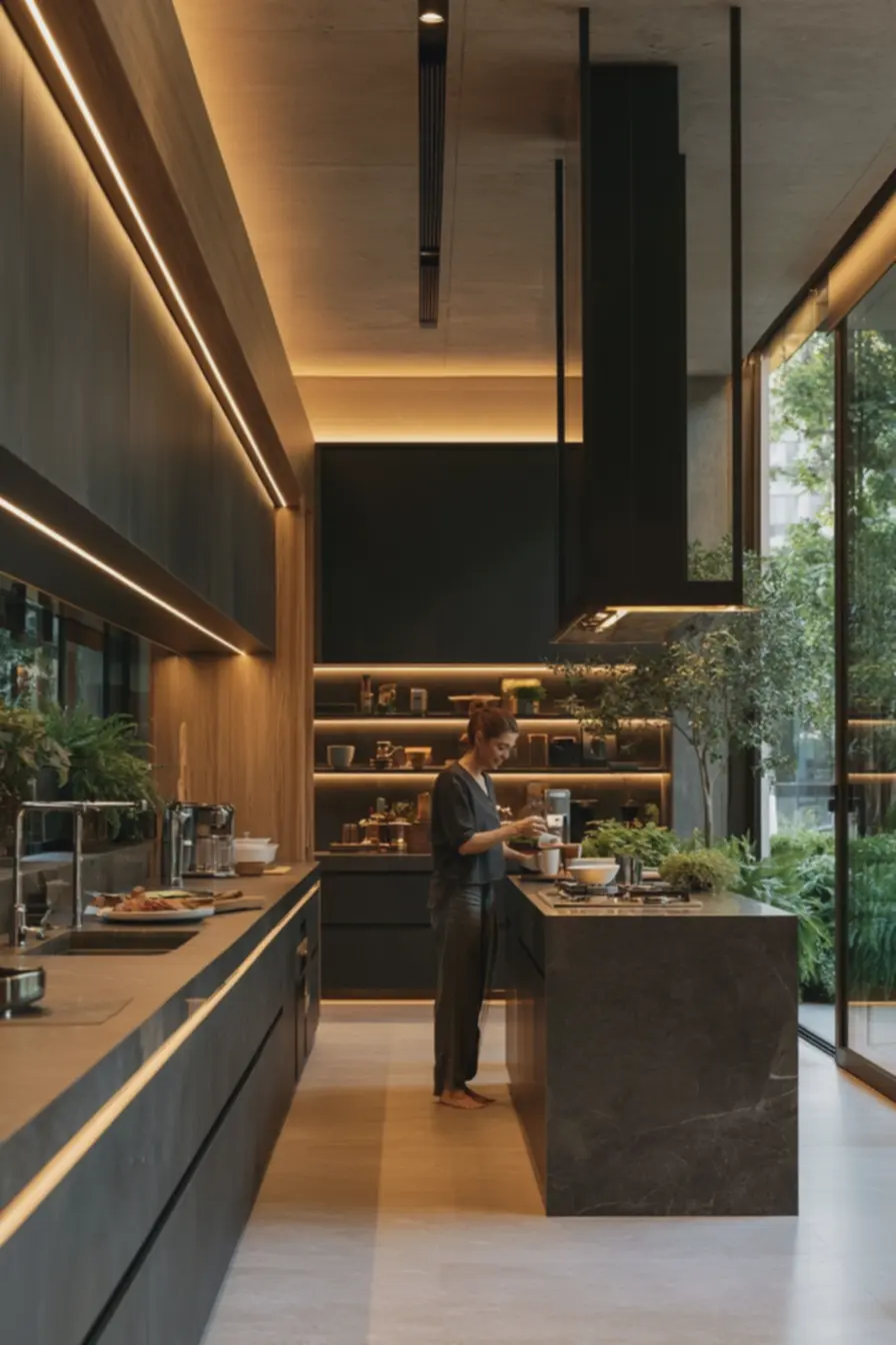 pessoa-preparando-cafe-em-cozinha-elegante-com-equilibrio-entre-tons-escuros-eiluminacao-quente O charme inesperado das cozinhas escuras: ideias para deixar o espaço mais leve e acolhedor pessoa-preparando-cafe-em-cozinha-elegante-com-equilibrio-entre-tons-escuros-eiluminacao-quente O charme inesperado das cozinhas escuras: ideias para deixar o espaço mais leve e acolhedor