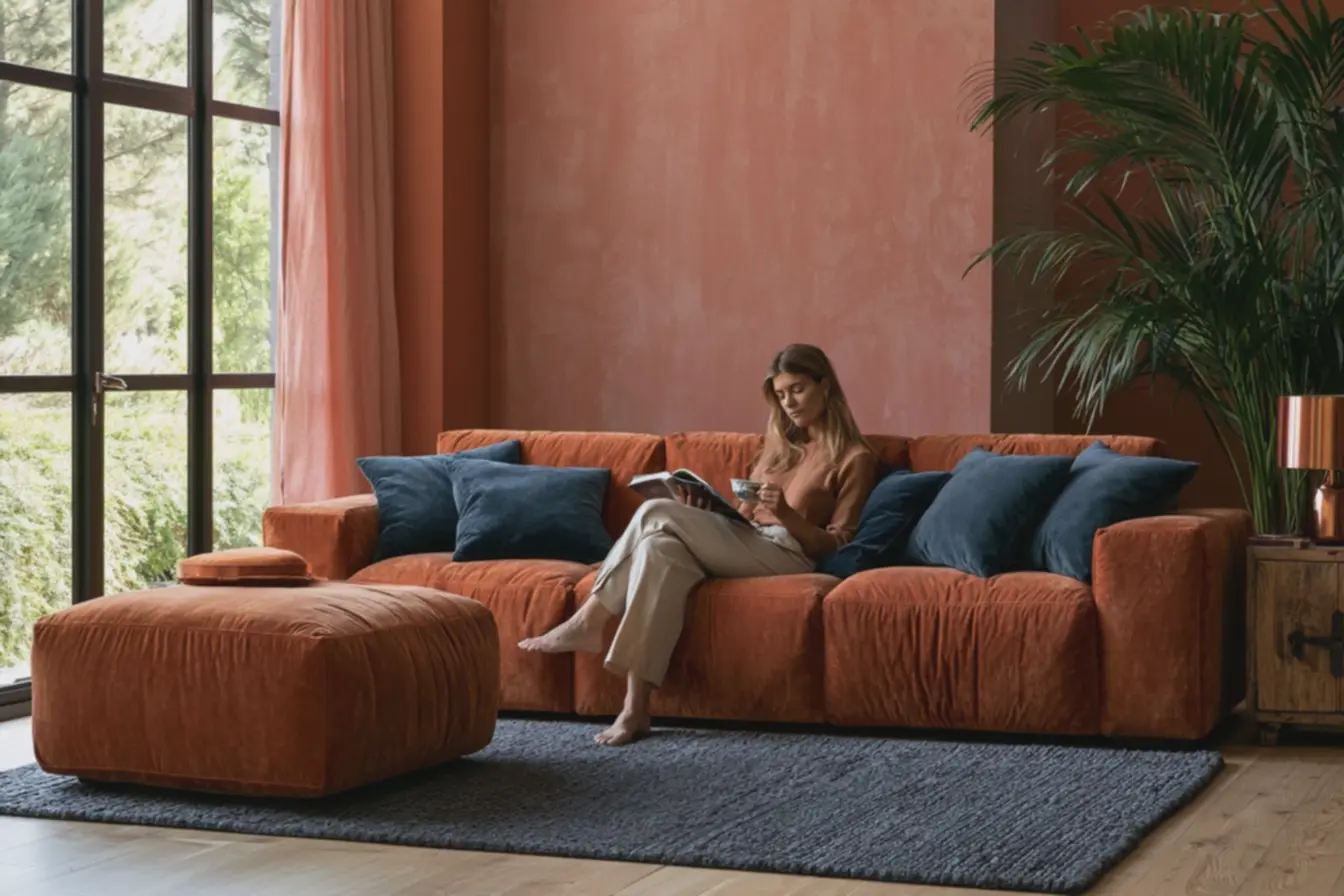 pessoa-relaxando-em-sala-aconchegante-com-decoracao-em-tons-de-laranja-e-luzquente-criando-atmosfera-convidativa Decorar com tons de laranja: como criar ambientes cheios de energia e aconchego pessoa-relaxando-em-sala-aconchegante-com-decoracao-em-tons-de-laranja-e-luzquente-criando-atmosfera-convidativa Decorar com tons de laranja: como criar ambientes cheios de energia e aconchego