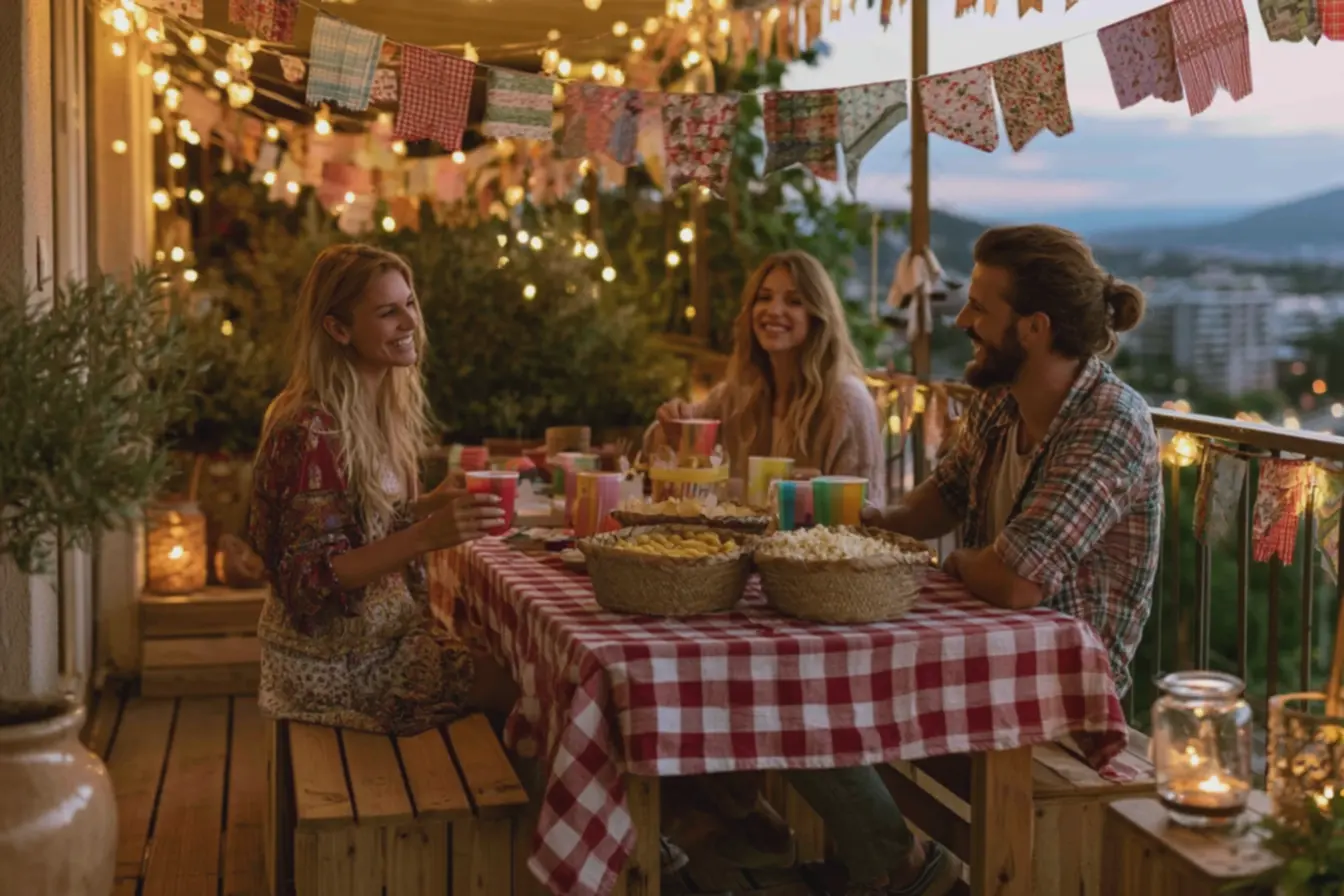 pessoas-adultas-sorrindo-e-servindo-bebidas-em-festa-junina-acolhedora-comtextura-rustica-e-plantas-em-vasos-de-ceramica 10 Ideias de Arraiá em casa pra aproveitar a festa junina pessoas-adultas-sorrindo-e-servindo-bebidas-em-festa-junina-acolhedora-comtextura-rustica-e-plantas-em-vasos-de-ceramica 10 Ideias de Arraiá em casa pra aproveitar a festa junina