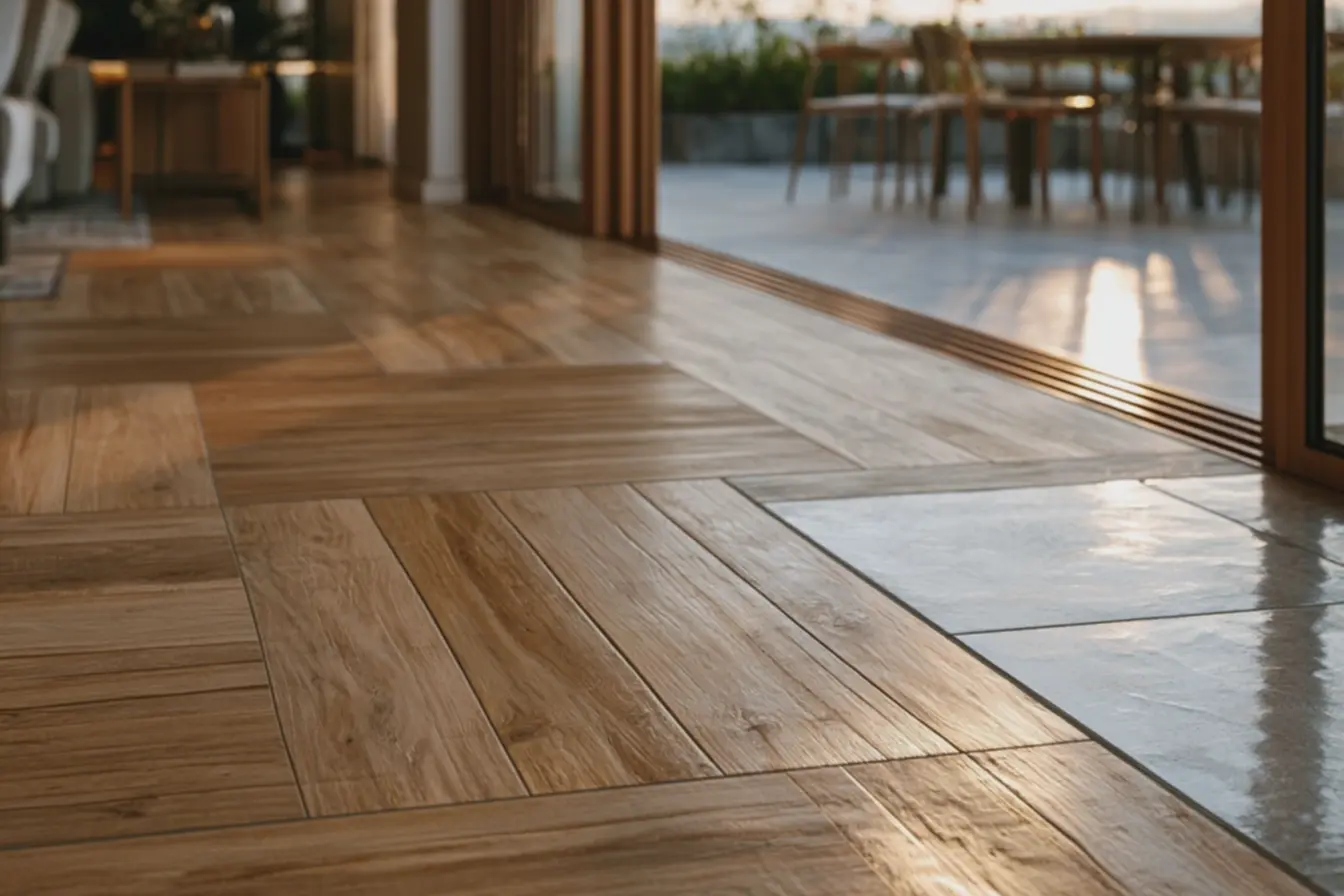 piso-continuo-com-tabuas-de-madeira-alinhadas-estendendo-se-para-porcelanatocriando-sensacao-de-integracao-visual-e-espacial Transição de pisos: soluções para integrar ambientes sem quebrar a estética piso-continuo-com-tabuas-de-madeira-alinhadas-estendendo-se-para-porcelanatocriando-sensacao-de-integracao-visual-e-espacial Transição de pisos: soluções para integrar ambientes sem quebrar a estética