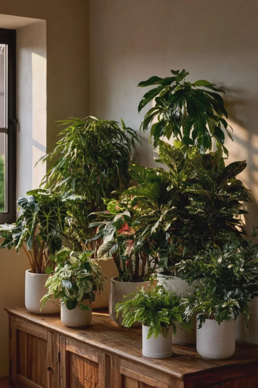 plantas-com-folhagens-variegadas-em-sala-escura-com-iluminacao-natural-suave Plantas com folhagens coloridas ideais para salas escuras e varandas compactas plantas-com-folhagens-variegadas-em-sala-escura-com-iluminacao-natural-suave Plantas com folhagens coloridas ideais para salas escuras e varandas compactas
