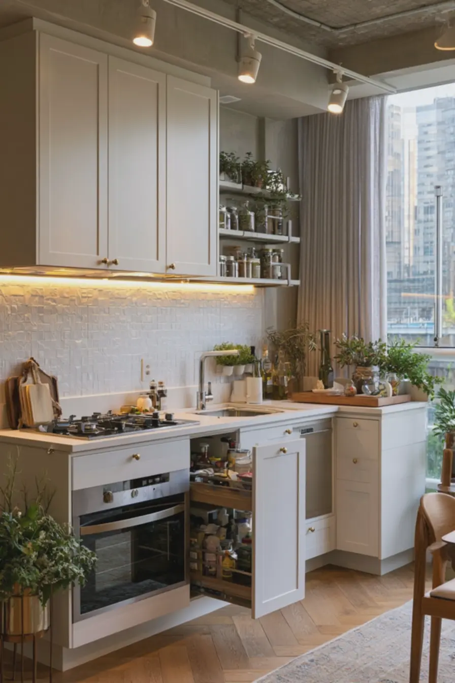 prateleira-modular-adesiva-e-varao-tensionado-com-cortina-cinza-claro-suavizandoiluminacao-natural-em-cozinha Decorar apartamento alugado: truques simples que ninguém te conta para mudar tudo prateleira-modular-adesiva-e-varao-tensionado-com-cortina-cinza-claro-suavizandoiluminacao-natural-em-cozinha Decorar apartamento alugado: truques simples que ninguém te conta para mudar tudo