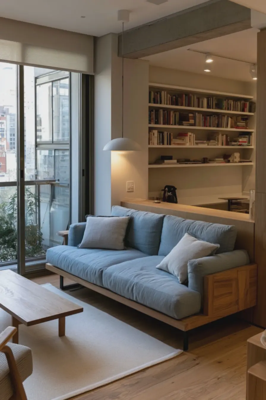 prateleiras-ao-fundo-com-objetos-decorativos-valorizam-decoracao-e-otimizamespaco-em-sala-pequena Você sabe onde colocar o sofá na sala? A posição dele pode mudar tudo. prateleiras-ao-fundo-com-objetos-decorativos-valorizam-decoracao-e-otimizamespaco-em-sala-pequena Você sabe onde colocar o sofá na sala? A posição dele pode mudar tudo.