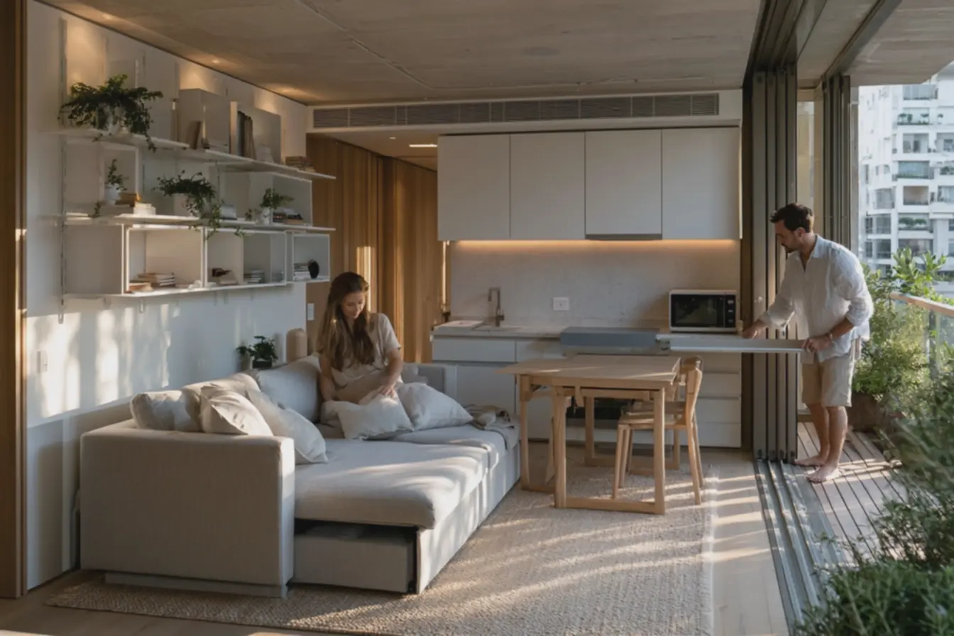 prateleiras-modulares-suspensas-com-nichos-organizadores-para-decoracao-e-livrosem-apartamento-compacto Modelos de apartamento pequeno: ideias que ampliam espaço e estilo rápido prateleiras-modulares-suspensas-com-nichos-organizadores-para-decoracao-e-livrosem-apartamento-compacto Modelos de apartamento pequeno: ideias que ampliam espaço e estilo rápido