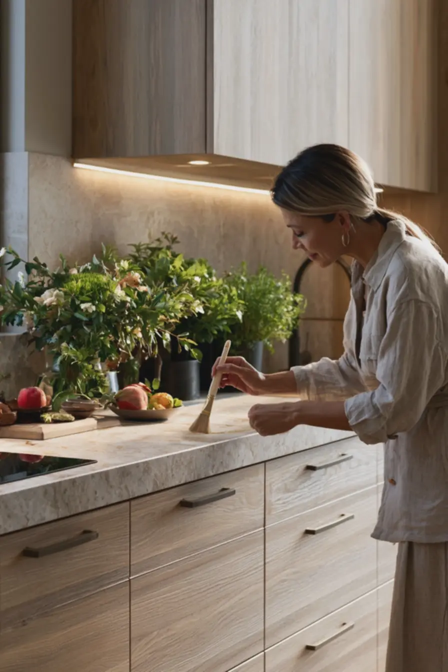 puxadores-metalicos-foscos-realcando-leveza-visual-em-bancada-de-marmore-emadeira Pia de mármore sintético e madeira: combinação que ilumina cozinhas pequenas puxadores-metalicos-foscos-realcando-leveza-visual-em-bancada-de-marmore-emadeira Pia de mármore sintético e madeira: combinação que ilumina cozinhas pequenas
