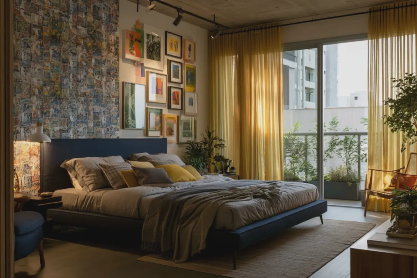 quarto-de-apartamento-alugado-decorado-com-papel-vinilico-autoadesivo-padraogeometrico-colorido-na-parede Decorar apartamento alugado: truques simples que ninguém te conta para mudar tudo quarto-de-apartamento-alugado-decorado-com-papel-vinilico-autoadesivo-padraogeometrico-colorido-na-parede Decorar apartamento alugado: truques simples que ninguém te conta para mudar tudo
