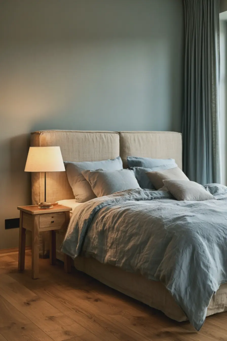 quarto-principal-com-parede-azul-celadon-suave-atras-da-cama-criando-ambientetranquilo-e-relaxante Decorar com tons de azul: o detalhe que muda o clima da sua casa para sempre quarto-principal-com-parede-azul-celadon-suave-atras-da-cama-criando-ambientetranquilo-e-relaxante Decorar com tons de azul: o detalhe que muda o clima da sua casa para sempre
