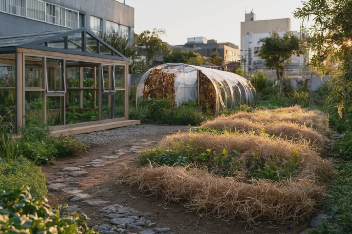 quintal-urbano-compacto-com-estufa-vidro-aceite-tunel-plastico-e-palhaprotegendo-horta Estufa, túnel ou cobertura com palha: qual a melhor proteção para a horta no frio? quintal-urbano-compacto-com-estufa-vidro-aceite-tunel-plastico-e-palhaprotegendo-horta Estufa, túnel ou cobertura com palha: qual a melhor proteção para a horta no frio?