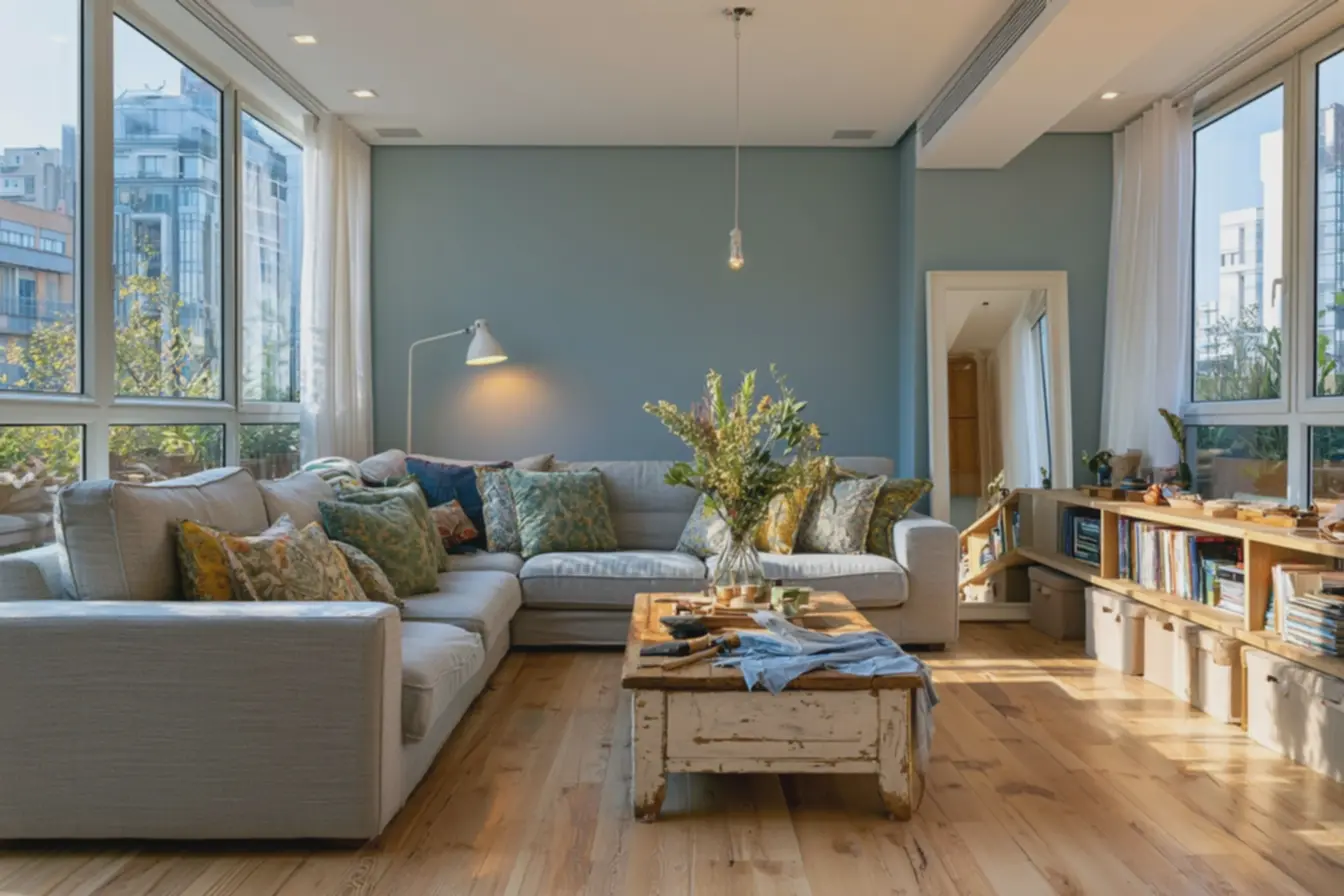 sala-de-estar-acolhedora-com-sofa-cinza-claro-e-parede-azul-pastel-decoracaoeconomica Sala nova gastando pouco: ideias simples que mudam seu ambiente rápido sala-de-estar-acolhedora-com-sofa-cinza-claro-e-parede-azul-pastel-decoracaoeconomica Sala nova gastando pouco: ideias simples que mudam seu ambiente rápido