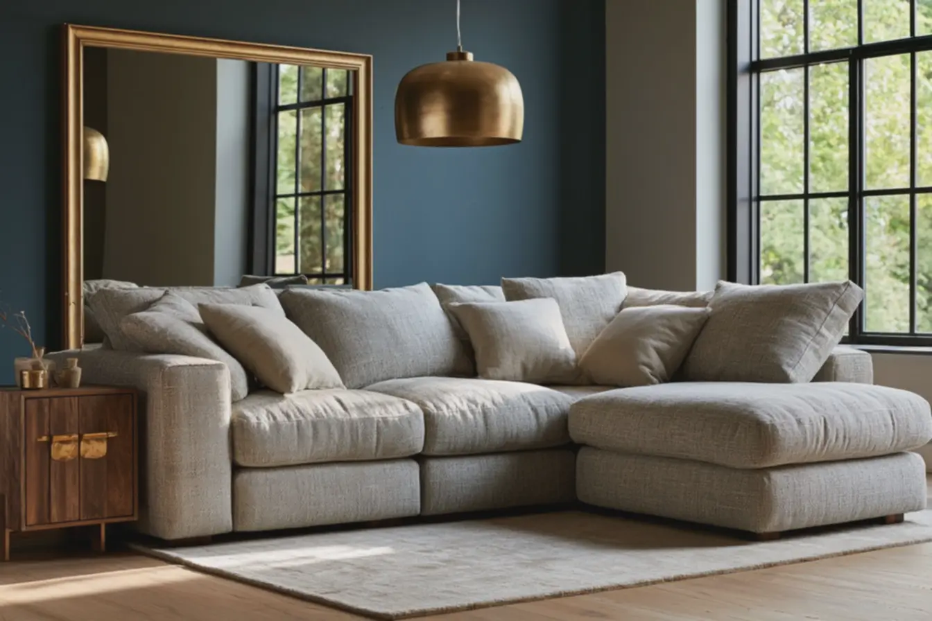 sala-de-estar-com-luminaria-pendente-dourada-acetinada-e-decoracao-sofisticada Veja como usar tons de dourado na decoração sem exagerar, segundo especialistas sala-de-estar-com-luminaria-pendente-dourada-acetinada-e-decoracao-sofisticada Veja como usar tons de dourado na decoração sem exagerar, segundo especialistas