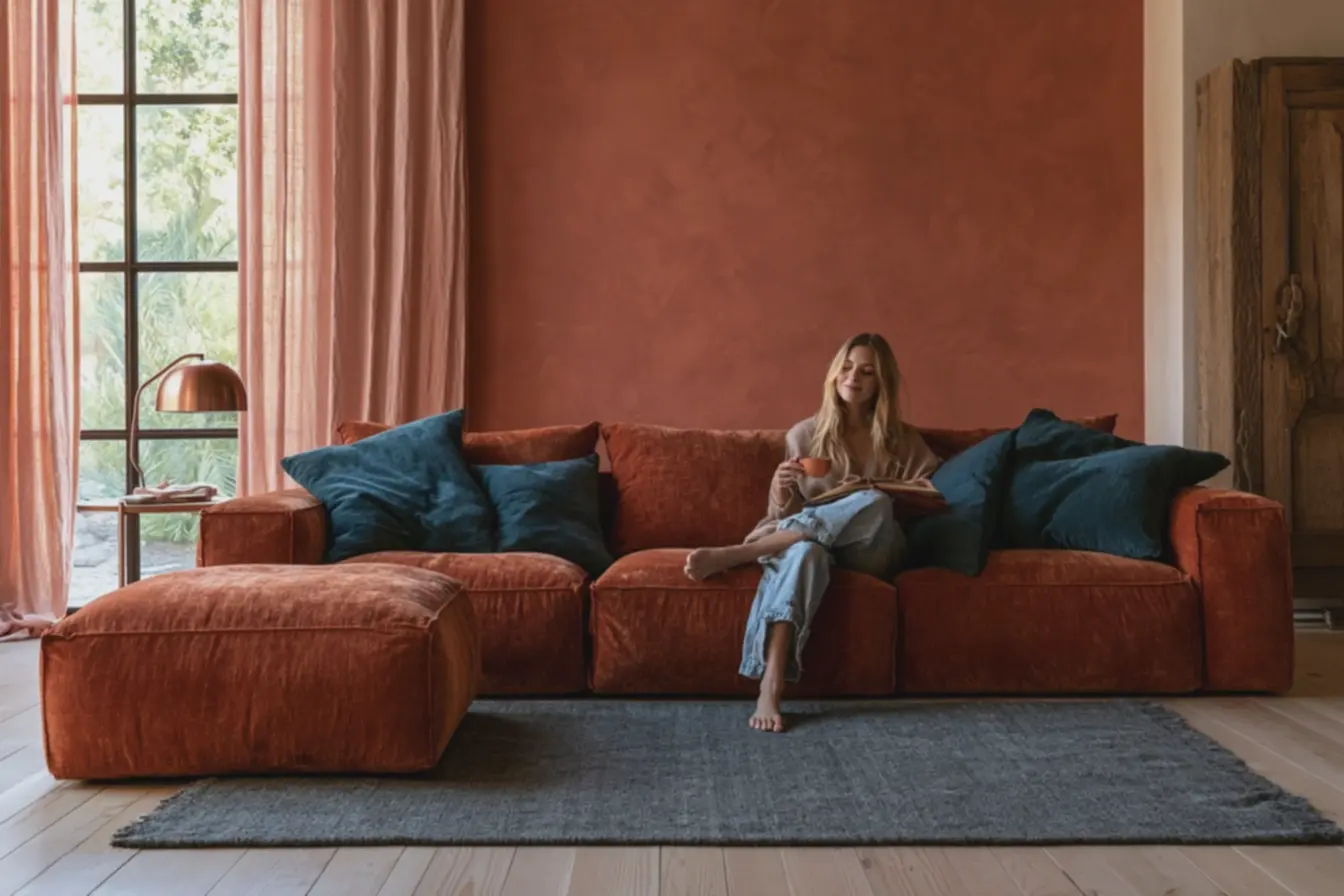 sala-de-estar-decorada-com-tons-de-laranja-coral-e-terracota-proporcionandoaconchego-e-energia-equilibrada Decorar com tons de laranja: como criar ambientes cheios de energia e aconchego sala-de-estar-decorada-com-tons-de-laranja-coral-e-terracota-proporcionandoaconchego-e-energia-equilibrada Decorar com tons de laranja: como criar ambientes cheios de energia e aconchego