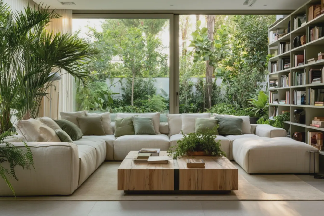 sala-de-estar-iluminada-por-luz-natural-com-sofa-modular-em-tecido-claro-ealmofadas-em-tons-terrosos-e-verdes-suaves Tendências de decoração para 2027 que vão redefinir seu conceito de lar sala-de-estar-iluminada-por-luz-natural-com-sofa-modular-em-tecido-claro-ealmofadas-em-tons-terrosos-e-verdes-suaves Tendências de decoração para 2027 que vão redefinir seu conceito de lar