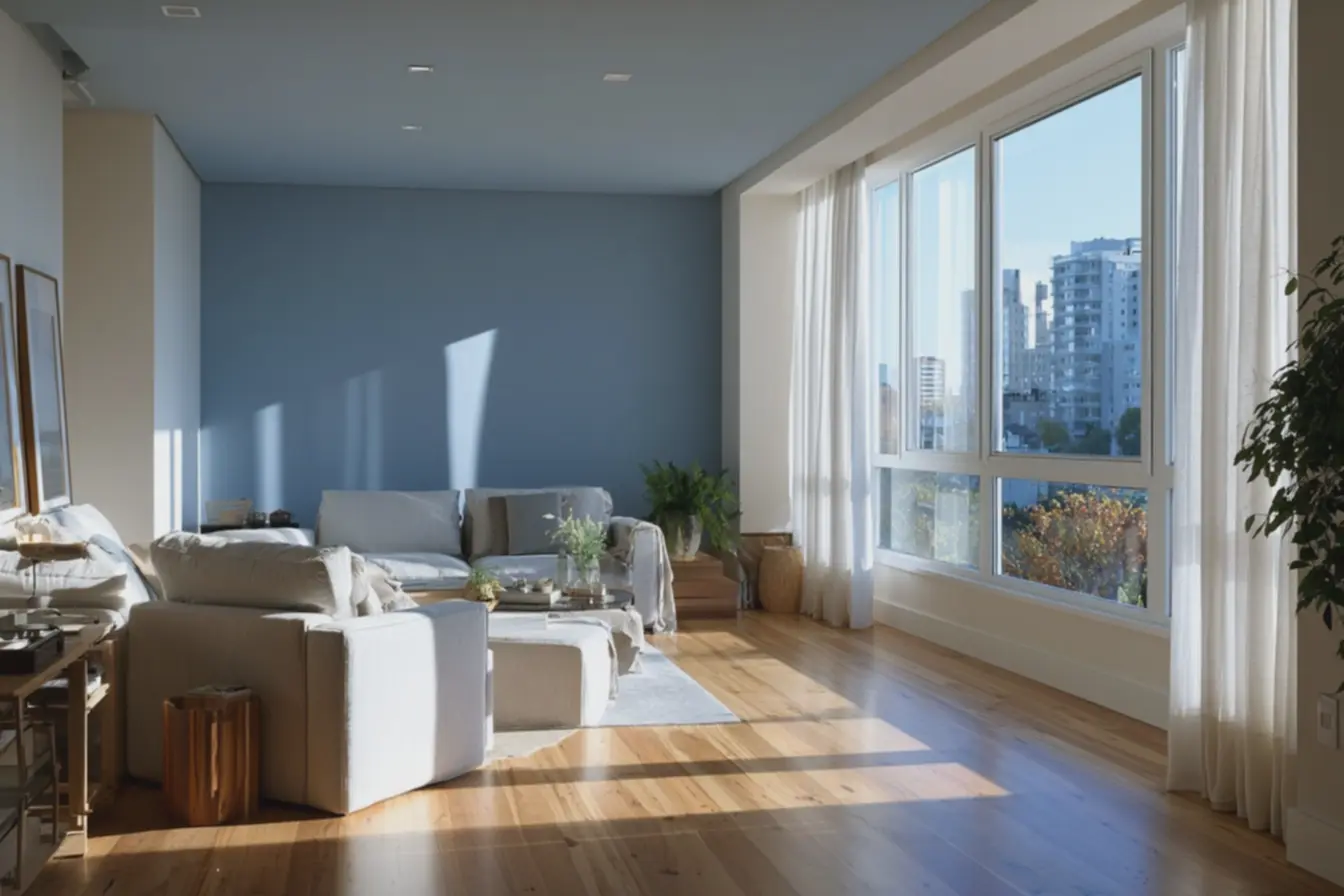 sala-pequena-e-retangular-com-parede-azul-medio-cinza-para-aprofundar-e-ampliarambiente Tons de azul que ampliam ambientes pequenos e valorizam a luz natural sala-pequena-e-retangular-com-parede-azul-medio-cinza-para-aprofundar-e-ampliarambiente Tons de azul que ampliam ambientes pequenos e valorizam a luz natural