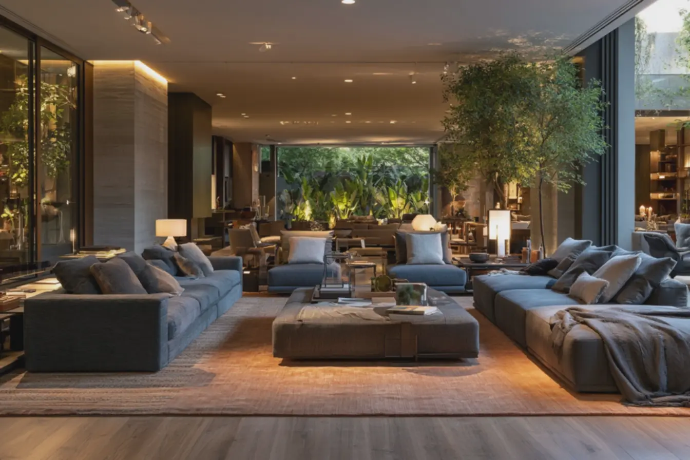 sofa-afastado-da-parede-criando-corredor-visivel-sobre-tapete-terracota-queconecta-os-moveis-da-sala-contemporanea Pequenos erros de cor, iluminação e móveis que envelhecem a sala — correções baratas sofa-afastado-da-parede-criando-corredor-visivel-sobre-tapete-terracota-queconecta-os-moveis-da-sala-contemporanea Pequenos erros de cor, iluminação e móveis que envelhecem a sala — correções baratas