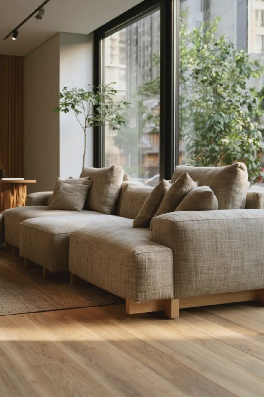 sofa-modular-de-design-escultural-em-linho-cru-iluminado-pela-luz-natural-damanha Móveis multifuncionais com estética autoral: escolhas para morar com menos e melhor sofa-modular-de-design-escultural-em-linho-cru-iluminado-pela-luz-natural-damanha Móveis multifuncionais com estética autoral: escolhas para morar com menos e melhor