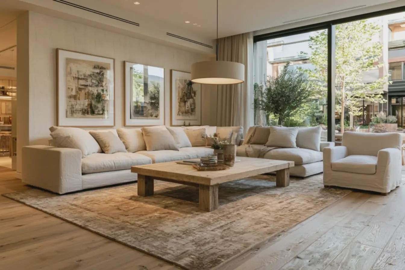 tapete-grande-em-tons-terrosos-sustentando-sofa-de-linho-bege-e-mesa-robusta-demadeira-clara Erros de proporção que fazem a decoração simples e barata parecer improvisada tapete-grande-em-tons-terrosos-sustentando-sofa-de-linho-bege-e-mesa-robusta-demadeira-clara Erros de proporção que fazem a decoração simples e barata parecer improvisada