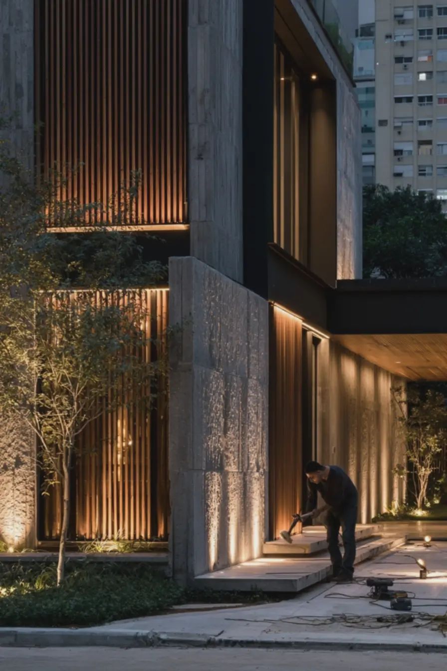 testes-praticos-de-iluminacao-arquitetonica-noturna-mostrando-impacto-doposicionamento-das-luminarias-em-fachada-moderna Fachadas modernas que brilham à noite: iluminação e efeitos que valorizam volumes testes-praticos-de-iluminacao-arquitetonica-noturna-mostrando-impacto-doposicionamento-das-luminarias-em-fachada-moderna Fachadas modernas que brilham à noite: iluminação e efeitos que valorizam volumes