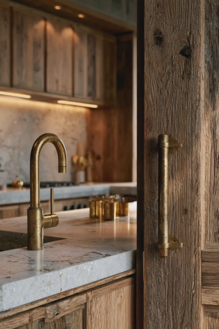 torneira-dourada-acetinada-com-iluminacao-quente-em-cozinha-com-bancada-dequartzito-clara Veja como usar tons de dourado na decoração sem exagerar, segundo especialistas torneira-dourada-acetinada-com-iluminacao-quente-em-cozinha-com-bancada-dequartzito-clara Veja como usar tons de dourado na decoração sem exagerar, segundo especialistas