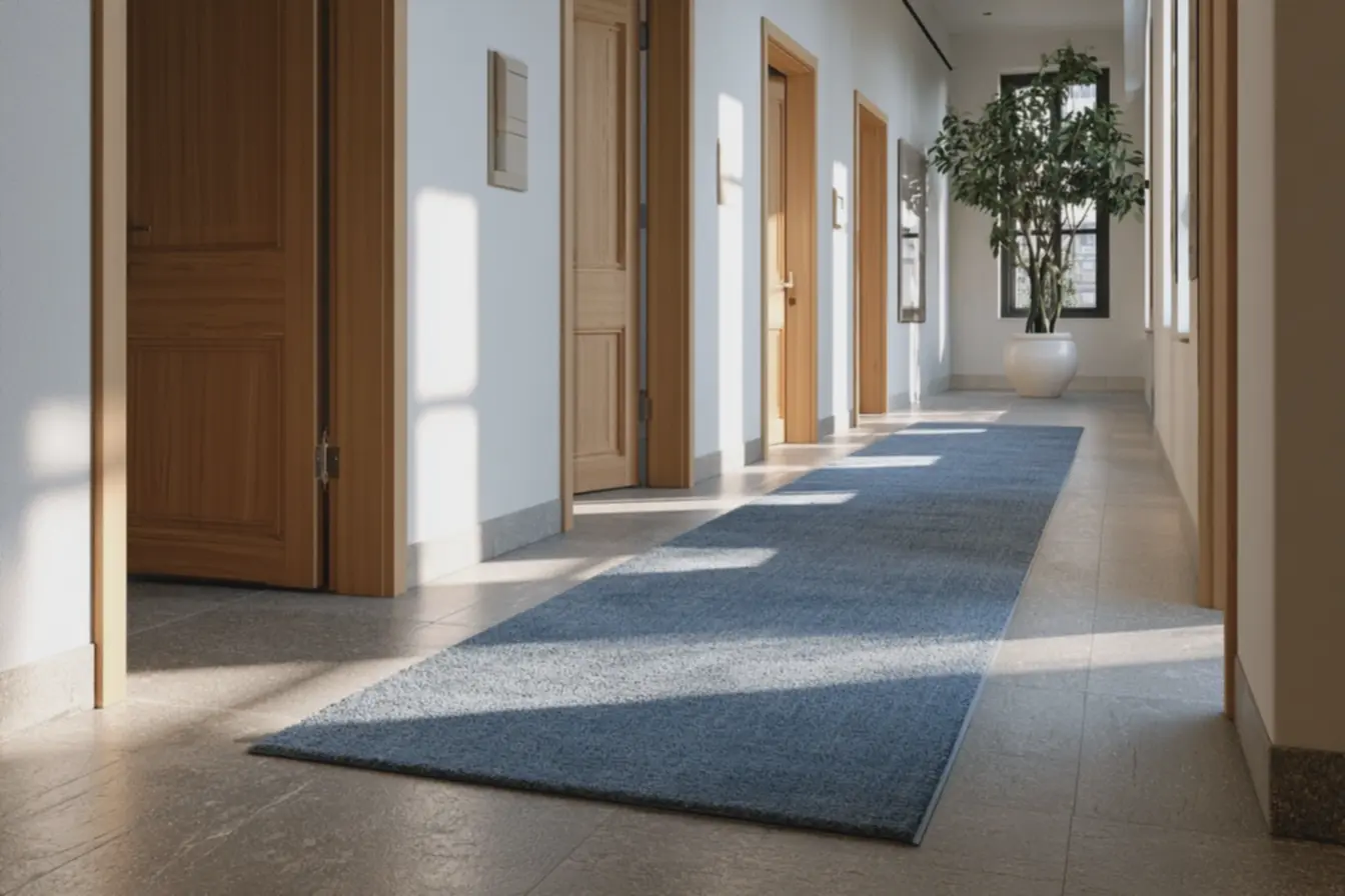 uso-de-tapete-colorido-para-conforto-e-praticidade-em-corredor-interno-de-casacom-design-contemporaneo Como decorar com tapetes: erros comuns que podem arruinar seu espaço uso-de-tapete-colorido-para-conforto-e-praticidade-em-corredor-interno-de-casacom-design-contemporaneo Como decorar com tapetes: erros comuns que podem arruinar seu espaço
