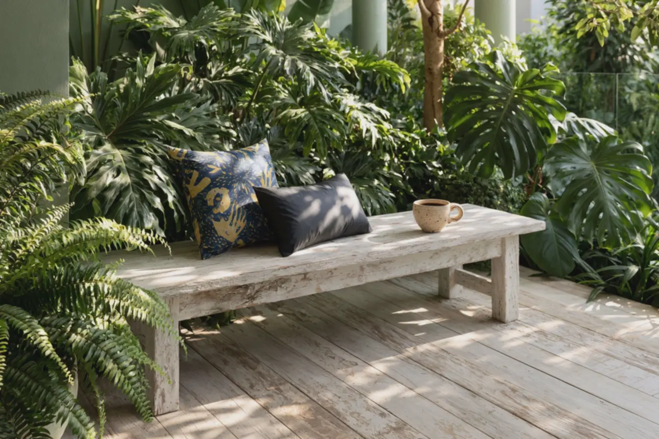 almofada-retangular-impermeavel-preta-em-banco-de-madeira-rustica-combinapraticidade-com-decoracao-externa-moderna Almofadas estampadas na decoração: o detalhe que renova seu ambiente sem esforço almofada-retangular-impermeavel-preta-em-banco-de-madeira-rustica-combinapraticidade-com-decoracao-externa-moderna Almofadas estampadas na decoração: o detalhe que renova seu ambiente sem esforço