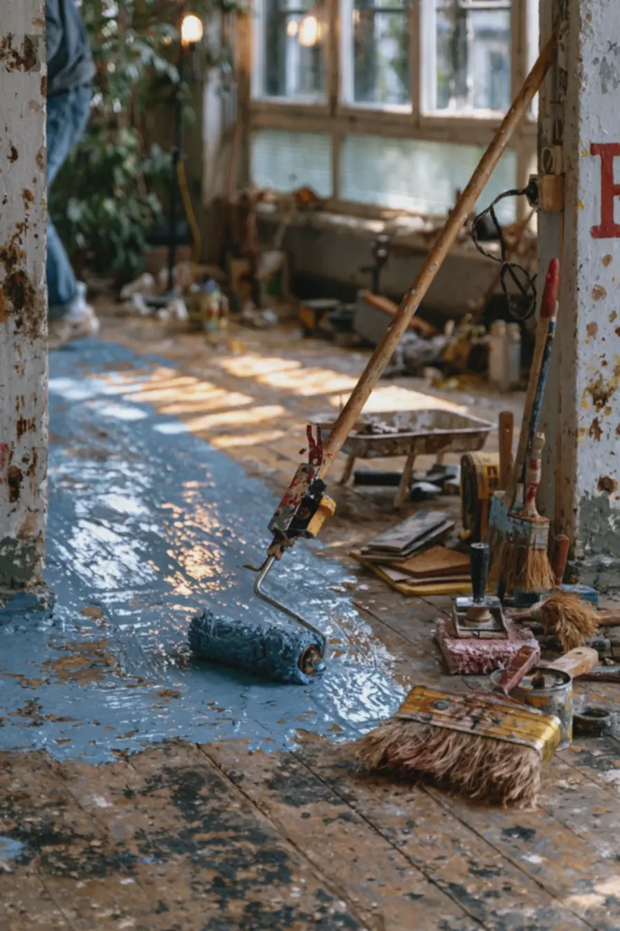 ambiente-de-reforma-com-iluminacao-natural-suave-destacando-cuidado-e-preparo-dopiso-para-pintura-duradoura Reforma da garagem simples: ideias que renovam sem pesar no bolso ambiente-de-reforma-com-iluminacao-natural-suave-destacando-cuidado-e-preparo-dopiso-para-pintura-duradoura Reforma da garagem simples: ideias que renovam sem pesar no bolso