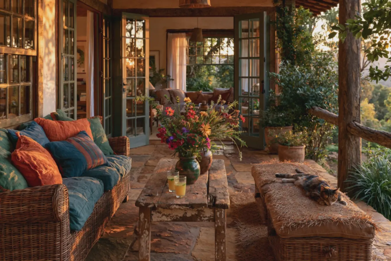 ambiente-externo-relaxante-com-gato-descansando-em-tapete-natural-mobiliariofuncional-e-atmosfera-de-tranquilidade Casinha de fazenda pequena: ideias que renovam seu espaço com charme e aconchego ambiente-externo-relaxante-com-gato-descansando-em-tapete-natural-mobiliariofuncional-e-atmosfera-de-tranquilidade Casinha de fazenda pequena: ideias que renovam seu espaço com charme e aconchego