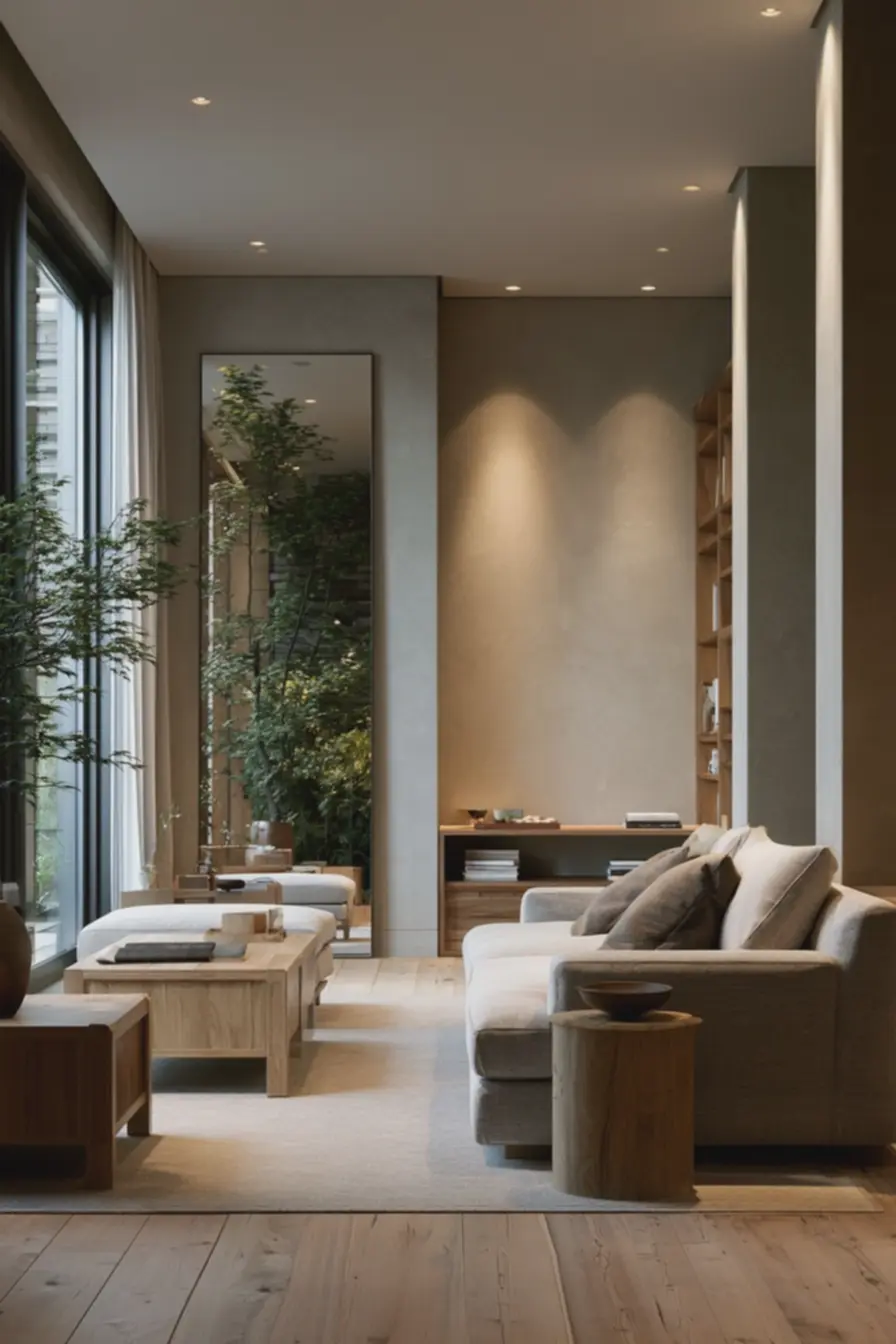 ambiente-organizado-com-planta-verde-estante-limpa-e-tapete-neutro-que-criamconforto-e-sensacao-de-amplitude-na-sala Paredes, espelhos e luz: opções baratas para ampliar e renovar sua sala ambiente-organizado-com-planta-verde-estante-limpa-e-tapete-neutro-que-criamconforto-e-sensacao-de-amplitude-na-sala Paredes, espelhos e luz: opções baratas para ampliar e renovar sua sala