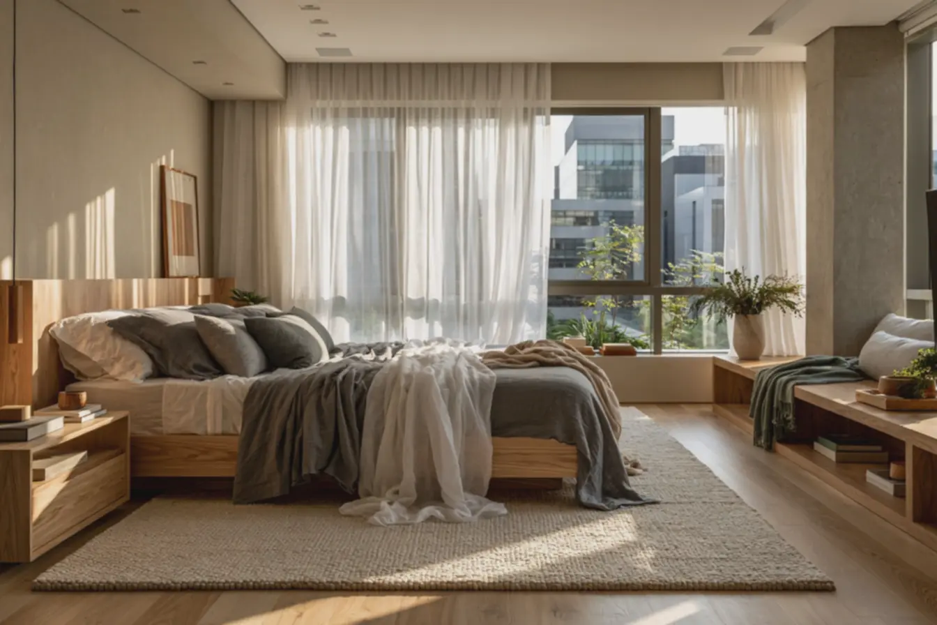 cortina-branca-voile-criando-sensacao-de-amplitude-e-tranquilidade-no-quarto Cores de cortina para quartos: escolhas que mudam o clima do seu espaço cortina-branca-voile-criando-sensacao-de-amplitude-e-tranquilidade-no-quarto Cores de cortina para quartos: escolhas que mudam o clima do seu espaço