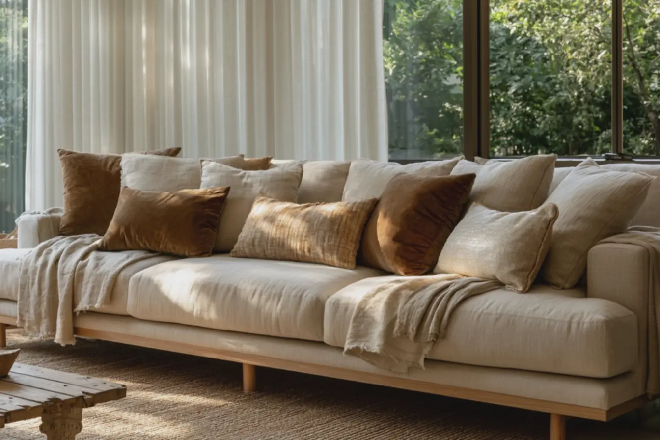 cortinas-longas-de-linho-branco-que-proporcionam-elegancia-e-luminosidadenatural-ao-ambiente Pequenos toques em móveis e tecidos que renovam a casa sem gastar muito cortinas-longas-de-linho-branco-que-proporcionam-elegancia-e-luminosidadenatural-ao-ambiente Pequenos toques em móveis e tecidos que renovam a casa sem gastar muito