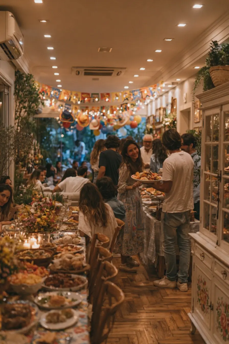 decoracao-pendurada-baixa-causando-incomodo-e-bloqueios-em-festa-junina-na-sala Varanda ou sala: onde montar o arraiá em casa preservando circulação e conforto decoracao-pendurada-baixa-causando-incomodo-e-bloqueios-em-festa-junina-na-sala Varanda ou sala: onde montar o arraiá em casa preservando circulação e conforto