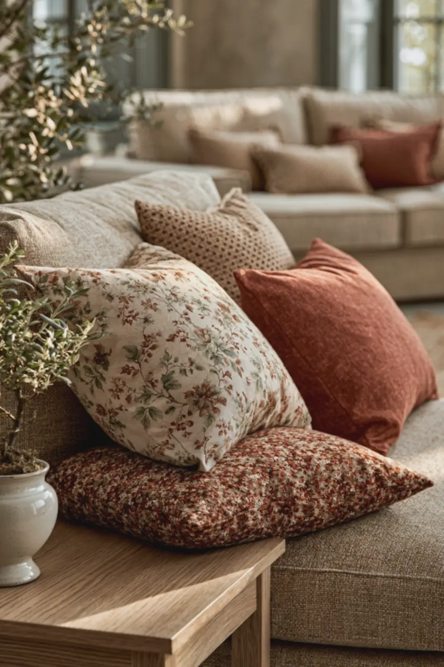 decorando-sofa-bege-pequeno-com-mix-de-almofadas-em-tons-terrosos-e-verdesevidenciando-cuidado-em-materiais-e-texturas Almofadas estampadas na decoração: o detalhe que renova seu ambiente sem esforço decorando-sofa-bege-pequeno-com-mix-de-almofadas-em-tons-terrosos-e-verdesevidenciando-cuidado-em-materiais-e-texturas Almofadas estampadas na decoração: o detalhe que renova seu ambiente sem esforço