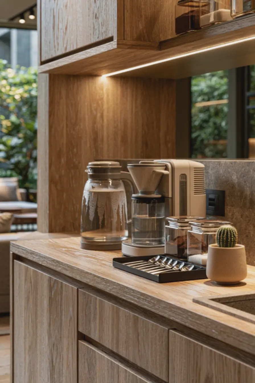 detalhe-de-bancada-de-madeira-clara-com-cantinho-do-cafe-compacto-no-escritorio Cantinho do café no escritório: o detalhe que muda sua rotina diária detalhe-de-bancada-de-madeira-clara-com-cantinho-do-cafe-compacto-no-escritorio Cantinho do café no escritório: o detalhe que muda sua rotina diária