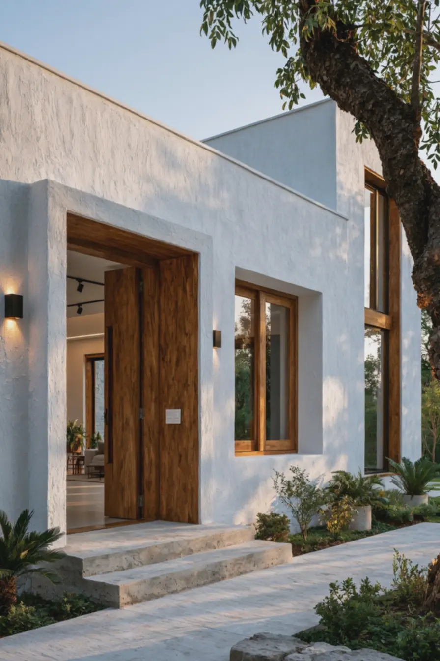entrada-principal-recuada-com-abrigo-criando-profundidade-na-fachada Volumetria e sombra: fachadas modernas para casas simples com poucos elementos entrada-principal-recuada-com-abrigo-criando-profundidade-na-fachada Volumetria e sombra: fachadas modernas para casas simples com poucos elementos