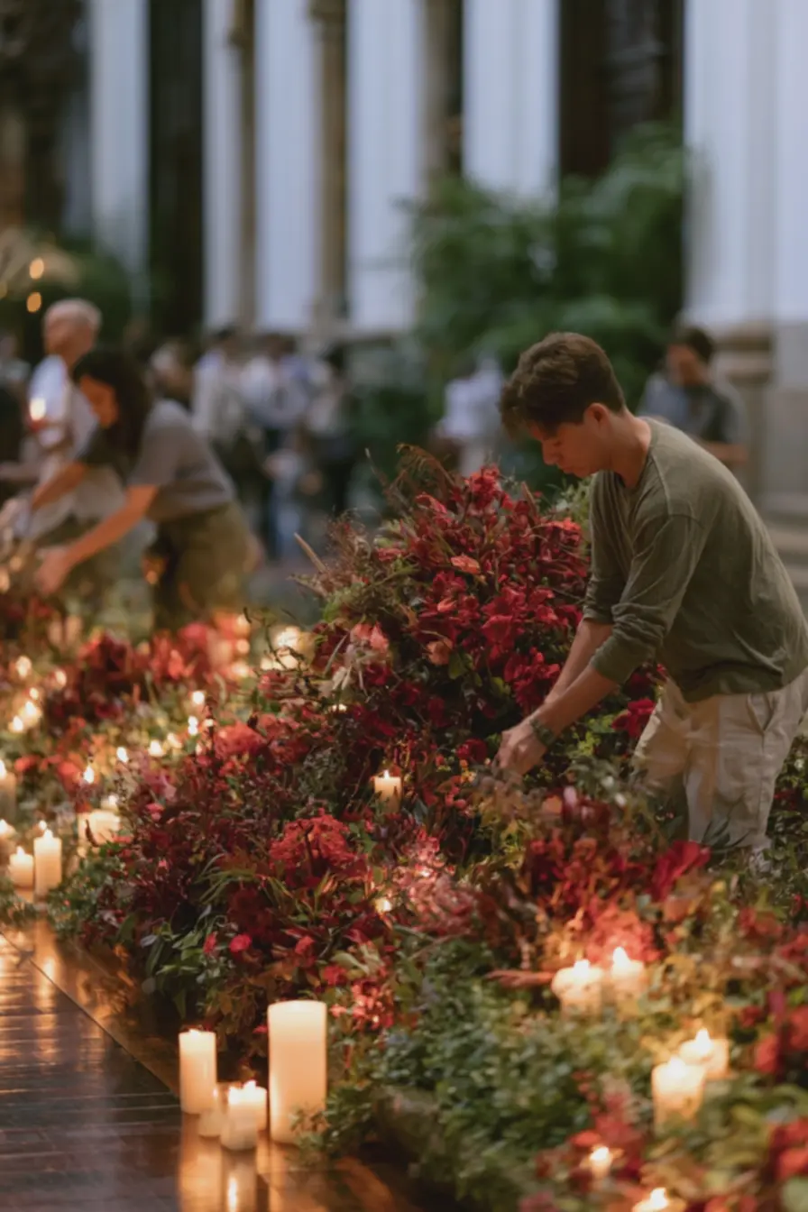 erro-comum-em-decoracao-para-pentecostes-com-arranjo-vermelho-volumoso-e-excessode-velas Mesas de igreja por estação: arranjos e paleta de cores para cada celebração erro-comum-em-decoracao-para-pentecostes-com-arranjo-vermelho-volumoso-e-excessode-velas Mesas de igreja por estação: arranjos e paleta de cores para cada celebração
