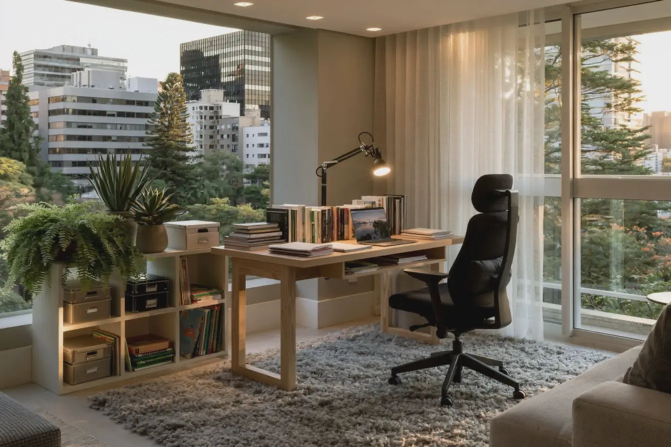 espaco-de-estudo-iluminado-por-luz-natural-com-estante-branca-plantas-eorganizacao-para-melhorar-foco Cantinho dos estudos em casa: o detalhe que melhora seu foco sem esforço espaco-de-estudo-iluminado-por-luz-natural-com-estante-branca-plantas-eorganizacao-para-melhorar-foco Cantinho dos estudos em casa: o detalhe que melhora seu foco sem esforço