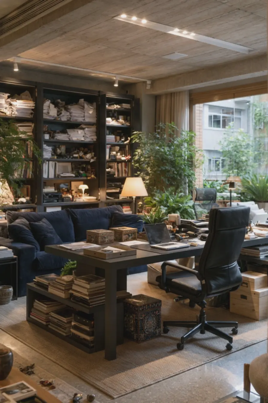 espaco-de-trabalho-em-casa-que-evidencia-a-importancia-de-moveis-versateis-eorganizacao-pratica Salas flexíveis: móveis e iluminação que equilibram morar e trabalhar em casa espaco-de-trabalho-em-casa-que-evidencia-a-importancia-de-moveis-versateis-eorganizacao-pratica Salas flexíveis: móveis e iluminação que equilibram morar e trabalhar em casa