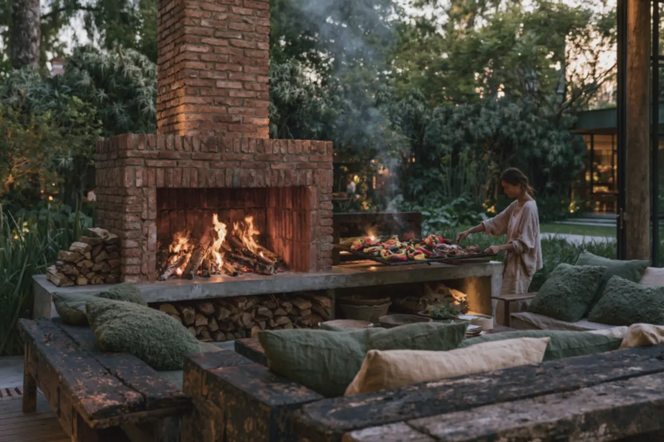 espaco-gourmet-ao-ar-livre-com-fogao-a-lenha-robusto-de-tijolos-vermelhosdurante-o-fim-da-tarde As melhores fotos de fogão a lenha em casa: O estilo feito de tijolos que encanta a todos espaco-gourmet-ao-ar-livre-com-fogao-a-lenha-robusto-de-tijolos-vermelhosdurante-o-fim-da-tarde As melhores fotos de fogão a lenha em casa: O estilo feito de tijolos que encanta a todos