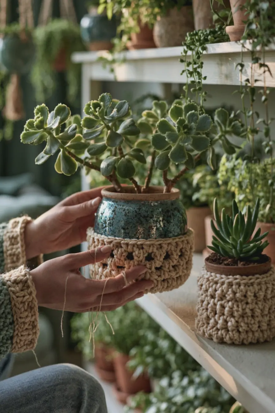 exemplo-de-erro-na-escolha-de-escala-entre-vaso-pequeno-com-suculenta-e-capa-decroche-muito-densa Vasos de plantas com crochê e cerâmica: combinações de texturas para deixar prateleiras mais vivas exemplo-de-erro-na-escolha-de-escala-entre-vaso-pequeno-com-suculenta-e-capa-decroche-muito-densa Vasos de plantas com crochê e cerâmica: combinações de texturas para deixar prateleiras mais vivas
