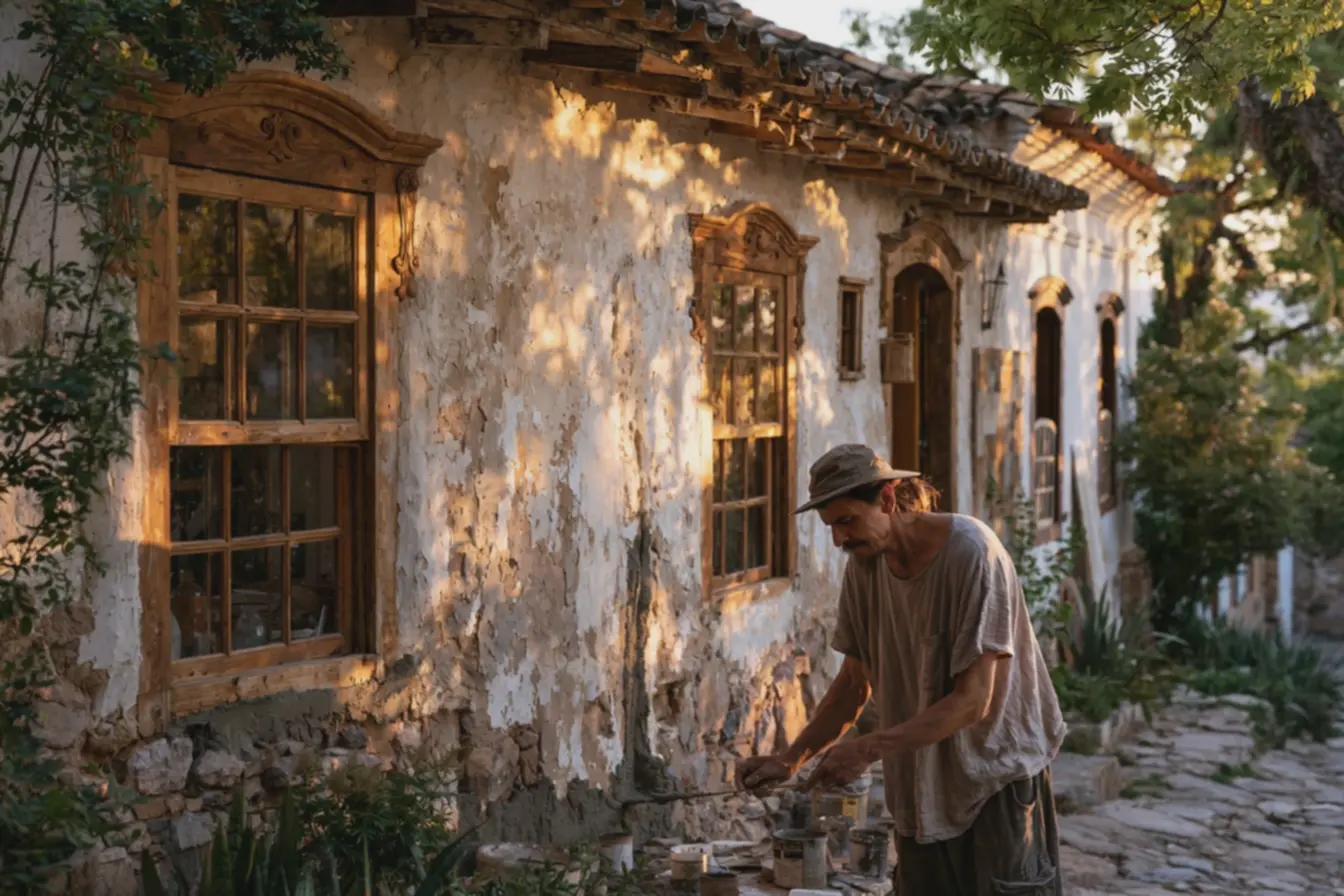 fachada-antiga-de-casa-tradicional-iluminada-pela-luz-dourada-do-entardecer-comargamassa-de-cal Reparos essenciais e materiais certos para preservar fachadas de casas antigas fachada-antiga-de-casa-tradicional-iluminada-pela-luz-dourada-do-entardecer-comargamassa-de-cal Reparos essenciais e materiais certos para preservar fachadas de casas antigas