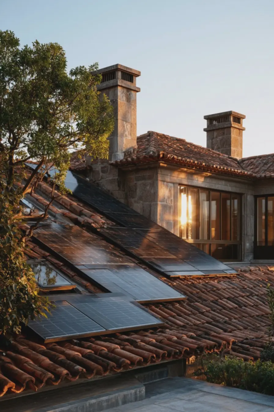fachada-de-casa-com-telhado-vermelho-e-paineis-solares-recebendo-luz-solarparcial-em-dia-claro Instalação e sombra: erros que reduzem o rendimento dos painéis fachada-de-casa-com-telhado-vermelho-e-paineis-solares-recebendo-luz-solarparcial-em-dia-claro Instalação e sombra: erros que reduzem o rendimento dos painéis